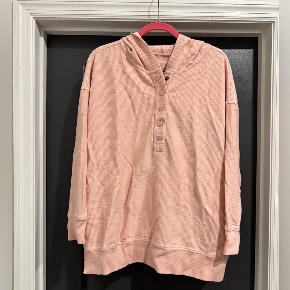 Pink Ribbed Pullover NWOT